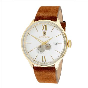 LECHATEAU MEN'S AUTOMATIC NH35 - 24 JEWELS OPEN HEART, EXHIBITION BACK, C1G1780-SV, RETAIL AT (MSRP: $2,028.00)