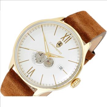 LECHATEAU MEN'S AUTOMATIC NH35 - 24 JEWELS OPEN HEART, EXHIBITION BACK, C1G1780-SV, RETAIL AT (MSRP: $2,028.00)