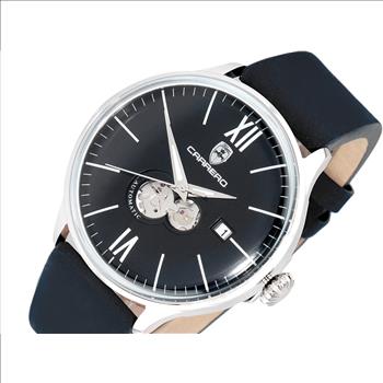 LECHATEAU MEN'S AUTOMATIC NH35 - 24 JEWELS OPEN HEART, EXHIBITION BACK, C1S1780-BK RETAIL AT (MSRP: $2,028.00)