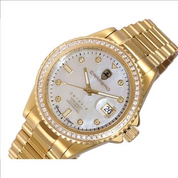 LeChateau Men's Automatic NH35-24 JEWEL, 1.0 CT GENUINE SAPPHIRE GEM STONES,  C1G787WT RETAIL AT (MSRP: $S2,868.00)