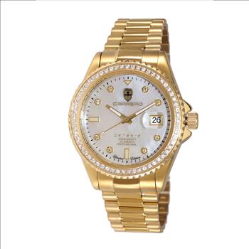 LeChateau Men's Automatic NH35-24 JEWEL, 1.0 CT GENUINE SAPPHIRE GEM STONES,  C1G787WT RETAIL AT (MSRP: $S2,868.00)