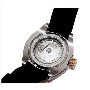 LeChateau, Men's Automatic NH35-24 JEWEL Mov't, Black MOP- Dial - Gold Bezel, Silicon Band,  C1G8925-BK - MSRP: $2,388.00