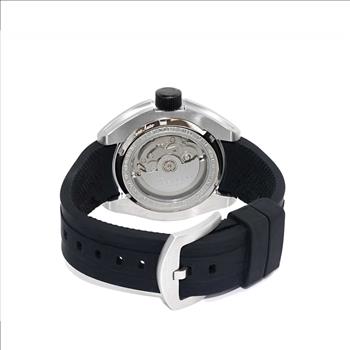 LeChateau, Men's Automatic NH35-24 JEWEL Mov't, Blue MOP- Dial - Black Bezel, Silicon Band,  C1S8925-BU - MSRP: $2,388.00