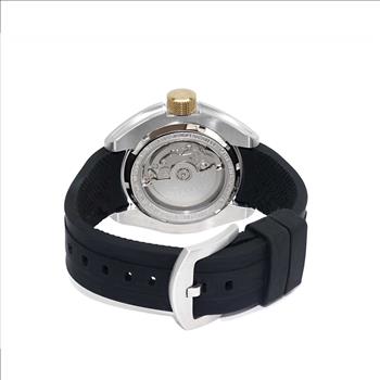 LeChateau, Men's Automatic NH35-24 JEWEL Mov't, Gold MOP- Dial - Gold Bezel, Silicon Band,  C1G8925-GO - MSRP: $2,388.00