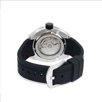 LeChateau, Men's Automatic NH35-24 JEWEL Mov't, Purple MOP- Dial - Black Bezel, Silicon Band,  C1S8925-PU - MSRP: $2,388.00