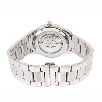 Lechateau Men's Automatic NH35A - 24 JEWELS, Black Date Dial with Heart Beat, Exhibition Back (MSRP: $2,268.00)