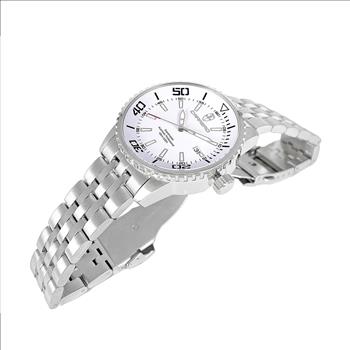 LeChateau - Men's NH35  -  21 JEWELS with Exhibition back case, White Date Dial, C1S4345WT- Retail at (MSRP: $2,220.00)