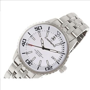 LeChateau - Men's NH35  -  21 JEWELS with Exhibition back case, White Date Dial, C1S4345WT- Retail at (MSRP: $2,220.00)