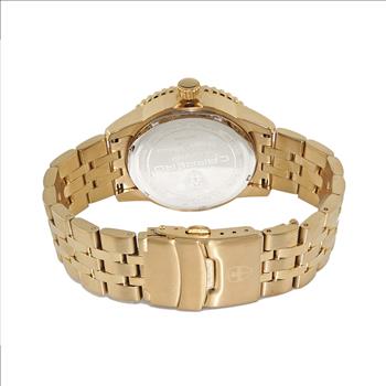 Lechateau Men's NH35  -  21 JEWELS with Exhibition back, Gold tone, White  Date Dial, C1G4345WT- Retail at (MSRP: $2,220.00)