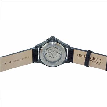 LeChateau, Men's  NH35 AUTOMATIC MOVEMENT, 10 ATM, IP-BLACK - BLUE/RED, BLACK BAND,  C1B737BU-MR_LBK - MSRP:  $2,340.00