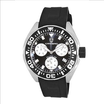 LeChateau, Men's Swiss Multi-Functiom Ronda X30 Movement, Black Dial -Bezel, Silicon Band, C1BK8824-BK - MSRP: $2,340.00