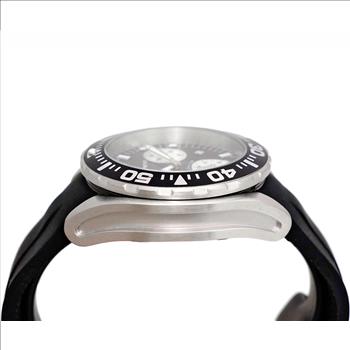 LeChateau, Men's Swiss Multi-Functiom Ronda X30 Movement, Black Dial -Bezel, Silicon Band, C1BK8824-BK - MSRP: $2,340.00