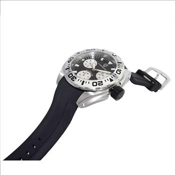 LeChateau, Men's Swiss Multi-Functiom Ronda X30 Movement, Black Dial -Bezel, Silicon Band, C1S8824-BK - MSRP: $2,340.00