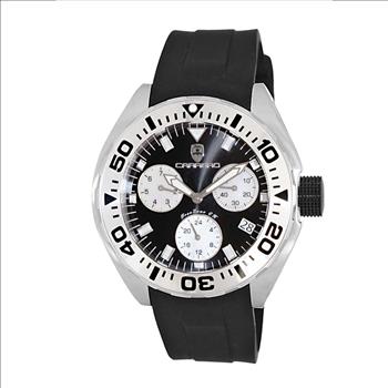 LeChateau, Men's Swiss Multi-Functiom Ronda X30 Movement, Black Dial -Bezel, Silicon Band, C1S8824-BK - MSRP: $2,340.00