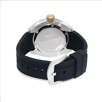 LeChateau, Men's Swiss Multi-Functiom Ronda X30 Movement, Black Dial - Gold Bezel, Silicon Band,  C1G8824-BK - MSRP: $2,340.00