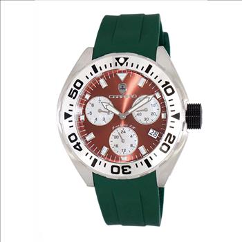 LeChateau, Men's Swiss Multi-Functiom Ronda X30 Movement, Brown Dial -Bezel, Silicon Band, C1S8824-BN_GN- MSRP: $2,340.00