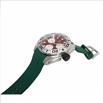 LeChateau, Men's Swiss Multi-Functiom Ronda X30 Movement, Brown Dial -Bezel, Silicon Band, C1S8824-BN_GN- MSRP: $2,340.00