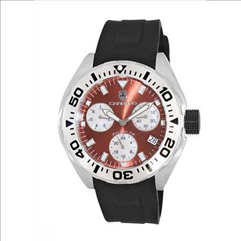 LeChateau, Men's Swiss Multi-Functiom Ronda X30 Movement, Brown Dial -Bezel, Silicon Band, C1SK8824-BN - MSRP: $2,340.00