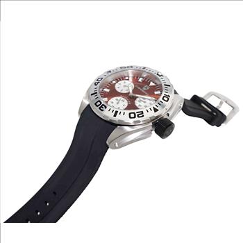 LeChateau, Men's Swiss Multi-Functiom Ronda X30 Movement, Brown Dial -Bezel, Silicon Band, C1SK8824-BN - MSRP: $2,340.00