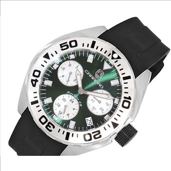 LeChateau, Men's Swiss Multi-Functiom Ronda X30 Movement, Green Dial -Bezel, Silicon Band, C1S8824-GN_BK - MSRP: $2,340.00