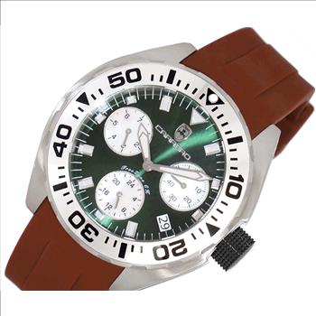 LeChateau, Men's Swiss Multi-Functiom Ronda X30 Movement, Green Dial -Bezel, Silicon Band, C1S8824-GN_BN - MSRP: $2,340.00
