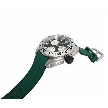 LeChateau, Men's Swiss Multi-Functiom Ronda X30 Movement, Green Dial -Bezel, Silicon Band, C1SK8824-GN - MSRP: $2,340.00