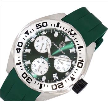 LeChateau, Men's Swiss Multi-Functiom Ronda X30 Movement, Green Dial -Bezel, Silicon Band, C1SK8824-GN - MSRP: $2,340.00