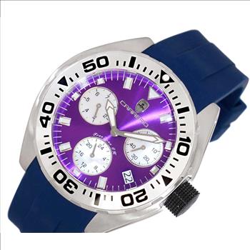 LeChateau, Men's Swiss Multi-Functiom Ronda X30 Movement, Purple Dial -Bezel, Blue Silicon Band, C1S8824-PU_BU - MSRP: $2,340.00