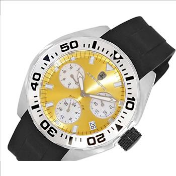 LeChateau, Men's Swiss Multi-Functiom Ronda X30 Movement, Yellow Dial -Bezel, Silicon Band, C1SK8824-YL - MSRP: $2,340.00