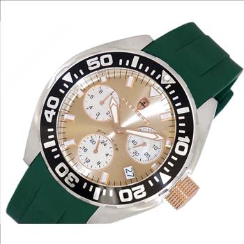 LeChateau, Men's Swiss Multi-Functiom Ronda X30 Mov't, Brown Dial , Silicon Band,Rosetone  C1R8824-BN_GN - MSRP: $2,340.00