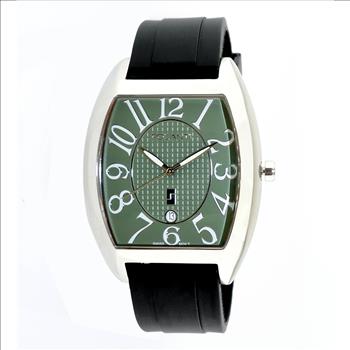 Lechateau,  Men's Swiss Quartz Date Black Dial, Silcon Band 1Z-101G-SS , Retail at (MSRP: $895.00)