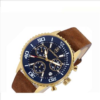 LeChateau - Men's SWISS RHONDA Z-60 Chronograph Men's, Blue  Date Dial-Goldtone , C1G4343BU_LBN  Retail at (MSRP: $2,124.00)