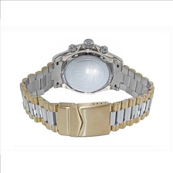 Lechateau Mens, Swiss-Ronda Chronograph Mov't, 2- Told Gold, Light Blue -Date Dial, C1SS101LBN-BU_TT - MSRP: $2,468.00
