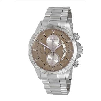 Lechateau Mens, Swiss-Ronda Chronograph Mov't, Light Brown -Date Dial, MSRP: $2,468.01