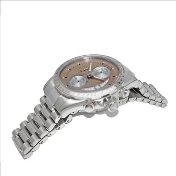 Lechateau Mens, Swiss-Ronda Chronograph Mov't, Light Brown -Date Dial, MSRP: $2,468.01