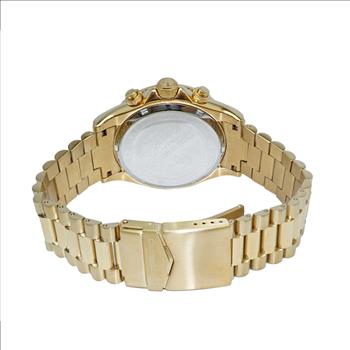 Lechateau Mens, Swiss-Ronda Chronograph Mov't, Light Brown -Date Dial,Gold tone, MSRP: $2,468.00