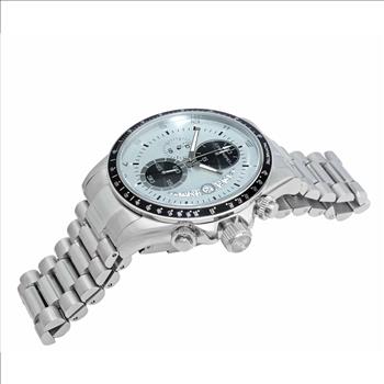 Lechateau Mens, Swiss-Ronda Chronograph Mov't, Light Grey - Date Dial,Black bezel, MSRP: $2,468.00