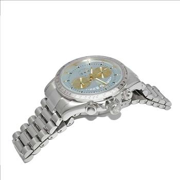 Lechateau Mens, Swiss-Ronda Chronograph Mov't, Light-Blue - Date Dial,Goldtone Sub-Dial , CISS101LBN_GBU - MSRP: $2,468.00