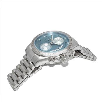 Lechateau Mens, Swiss-Ronda Chronograph Mov't, Teal Blue  -Date Dial, MSRP: $2,468.00