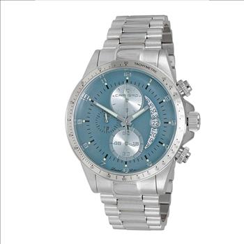 Lechateau Mens, Swiss-Ronda Chronograph Mov't, Teal Blue  -Date Dial, MSRP: $2,468.00