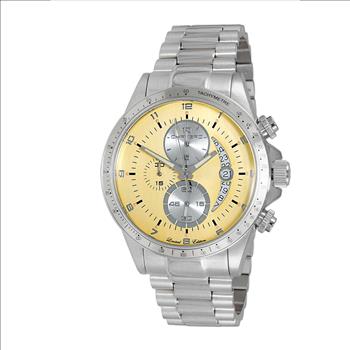 Lechateau Mens, Swiss-Ronda Chronograph Mov't, Yellow -Date Dial, MSRP: $2,468.00