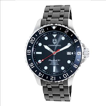 LeChateau, Men's TIME BOLD- X1 COLLECTION, NH35 AUTOMATIC MOVEMENT, 10 ATM, BLACK,  C1S737BK-BK_IPB - MSRP:  $2,340.00