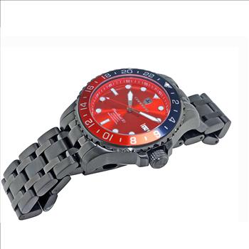 LeChateau, Men's TIME BOLD- X1 COLLECTION, NH35 AUTOMATIC MOVEMENT, 10 ATM, IPB - RED/BLUE, MSRP:  $2,340.00