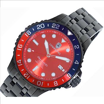 LeChateau, Men's TIME BOLD- X1 COLLECTION, NH35 AUTOMATIC MOVEMENT, 10 ATM, IPB - RED/BLUE, MSRP:  $2,340.00