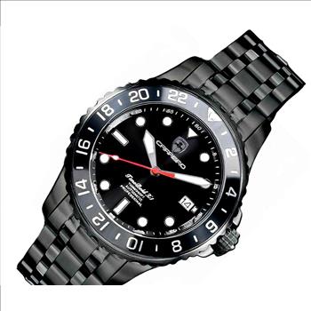 LeChateau, Men's TIME BOLD- X1 COLLECTION, NH35 AUTOMATIC MOVEMENT, 10 ATM, IP-BLACK - BLACK, MSRP:  $2,340.00