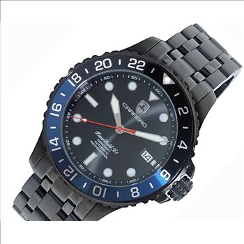 LeChateau, Men's TIME BOLD- X1 COLLECTION, NH35 AUTOMATIC MOVEMENT, 10 ATM, IP-BLACK - BLACK/BLUE, MSRP:  $2,340.00