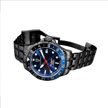 LeChateau, Men's TIME BOLD- X1 COLLECTION, NH35 AUTOMATIC MOVEMENT, 10 ATM, IP-BLACK - BLACK/BLUE, MSRP:  $2,340.00