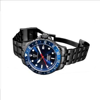 LeChateau, Men's TIME BOLD- X1 COLLECTION, NH35 AUTOMATIC MOVEMENT, 10 ATM, IP-BLACK - BLUE, MSRP:  $2,340.00