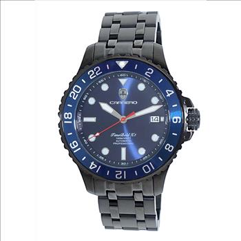 LeChateau, Men's TIME BOLD- X1 COLLECTION, NH35 AUTOMATIC MOVEMENT, 10 ATM, IP-BLACK - BLUE, MSRP:  $2,340.00