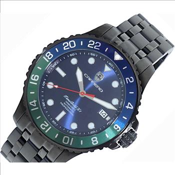 LeChateau, Men's TIME BOLD- X1 COLLECTION, NH35 AUTOMATIC MOVEMENT, 10 ATM, IP-BLACK - BLUE/GREEN, MSRP:  $2,340.00